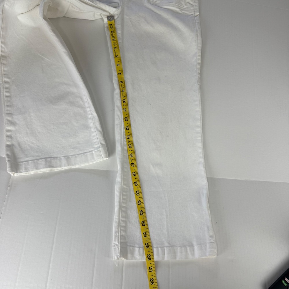 Draper James RSVP Womens White Wide Leg High Rise Patch Pocket Pants Size 10 - Picture 7 of 10